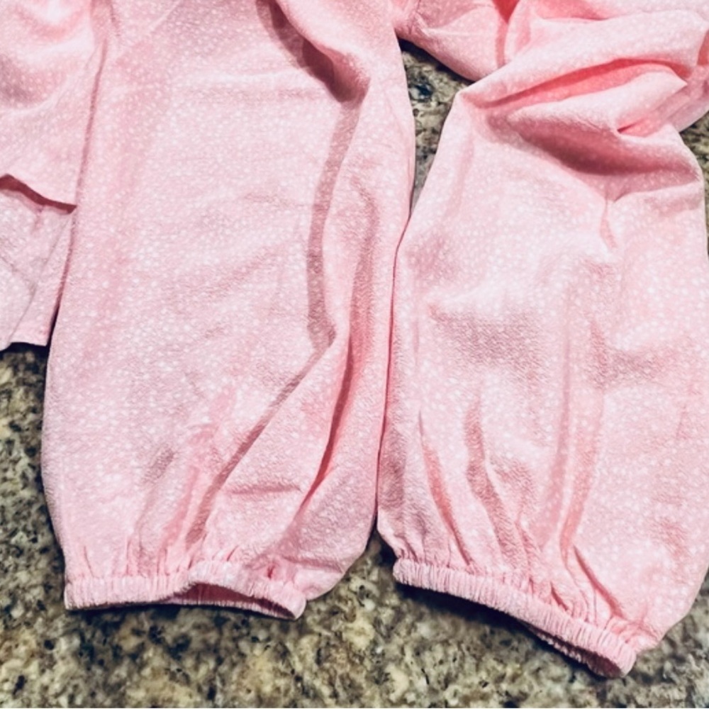 Textured Dot Print Ruffle Romper - Picture 12 of 14
